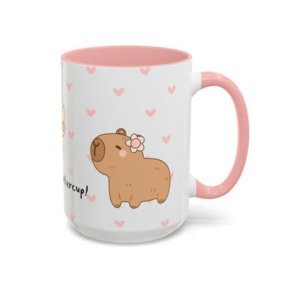 Adorable Animals Coffee Mug – 'Perk Up, Buttercup' Design