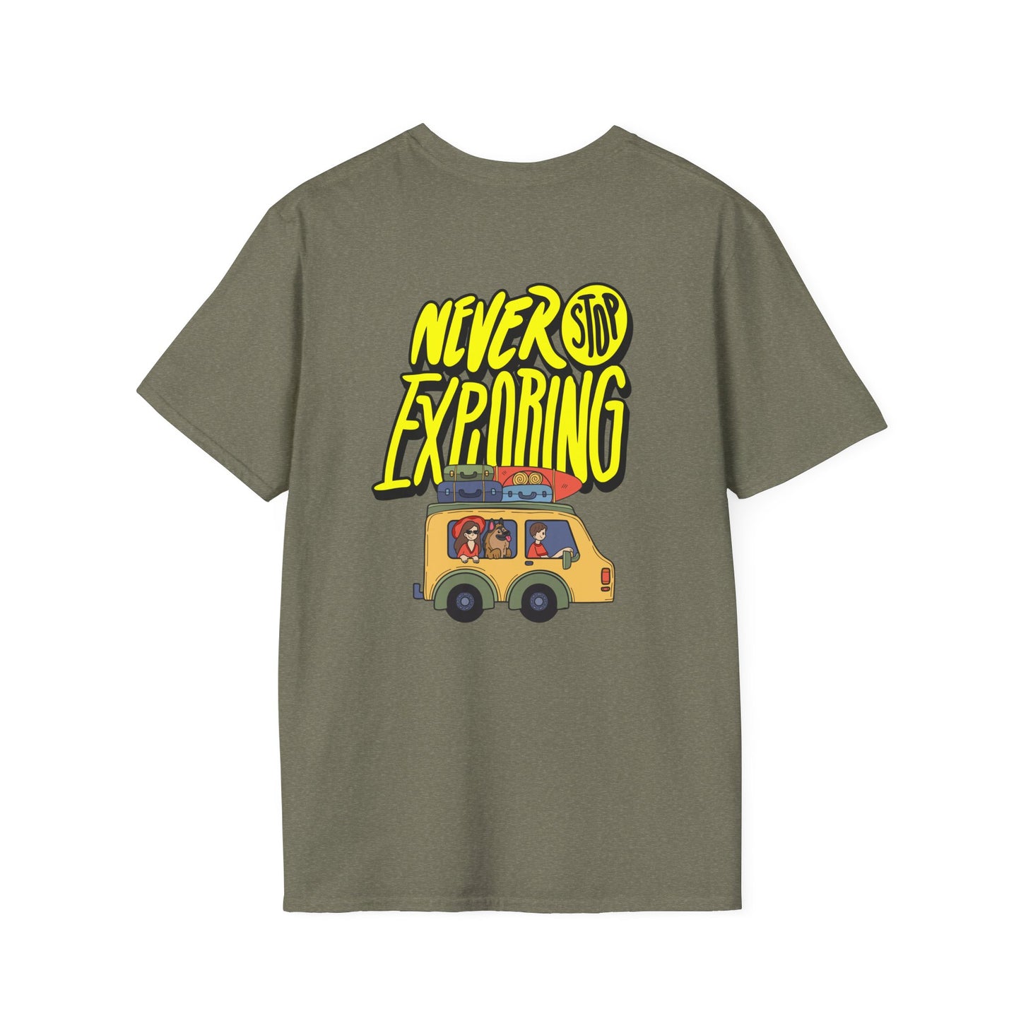 Never Stop Exploring T-Shirt – Adventure Awaits