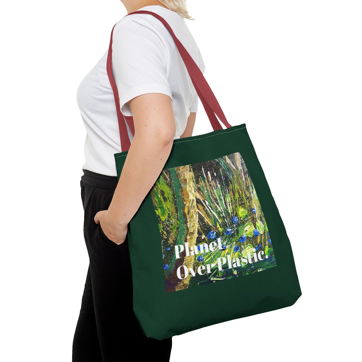 Planet Over Plastic Tote Bag – Eco-Friendly & Stylish