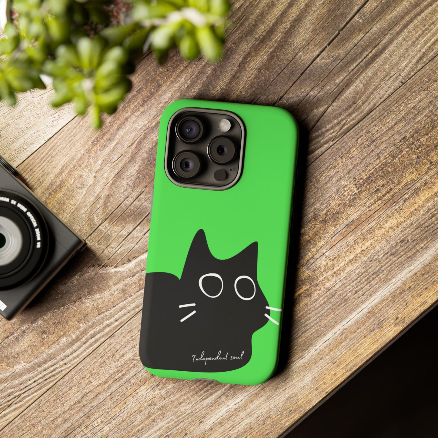 Cute Cat Minimalist Silhouette Phone Case