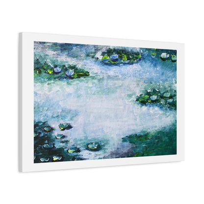 Monet-Inspired Water Lily Canvas Print