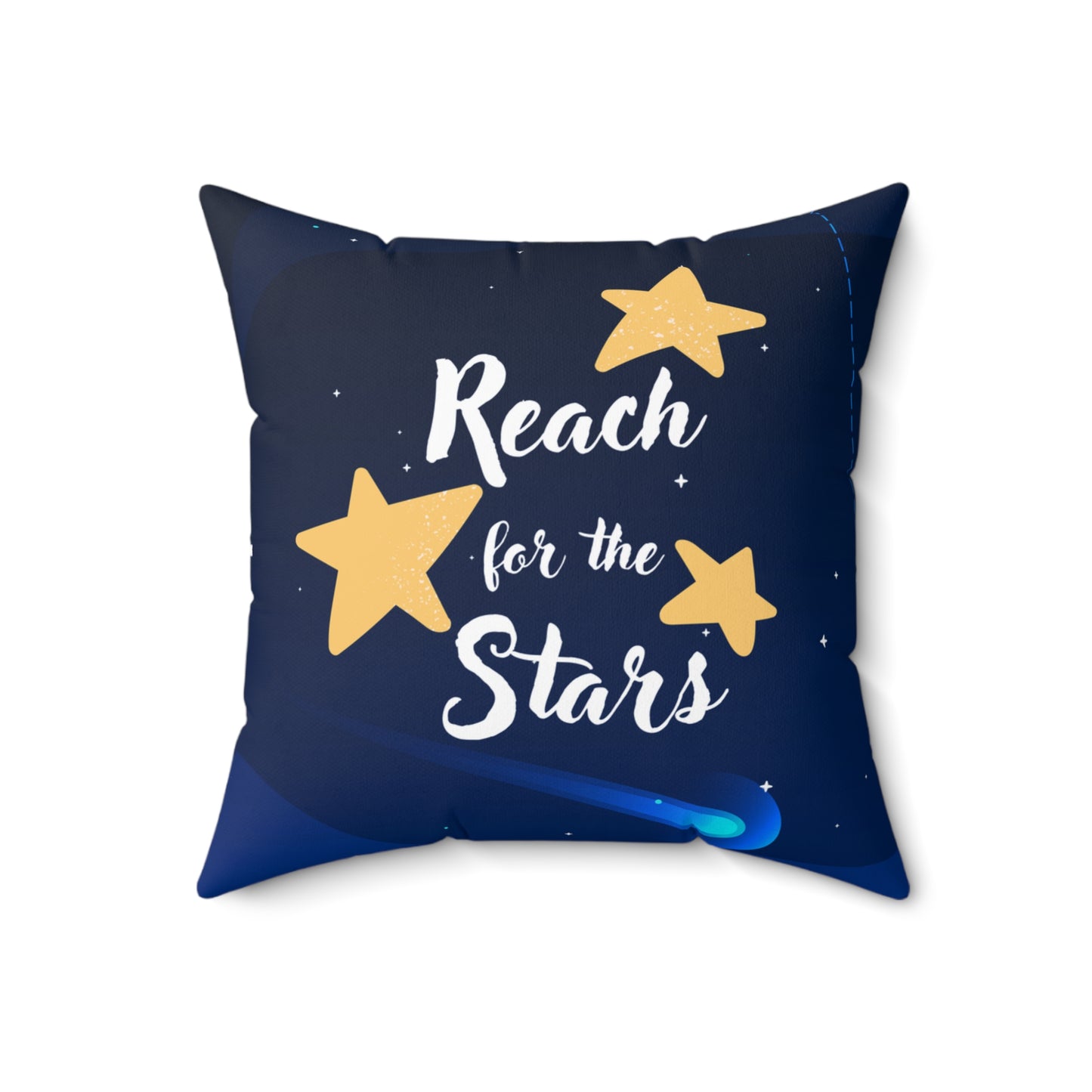 Cosmic Dreams Square Pillow - "Reach for the Stars"