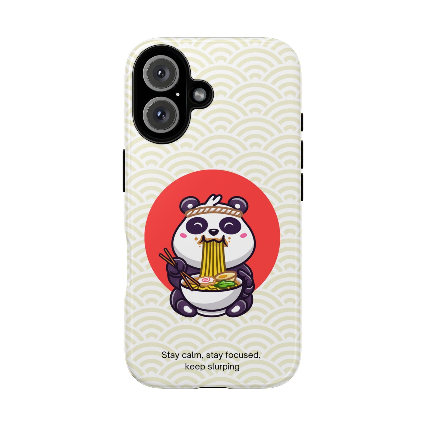 Phone Case - Cute Panda Slurping Noodles Design