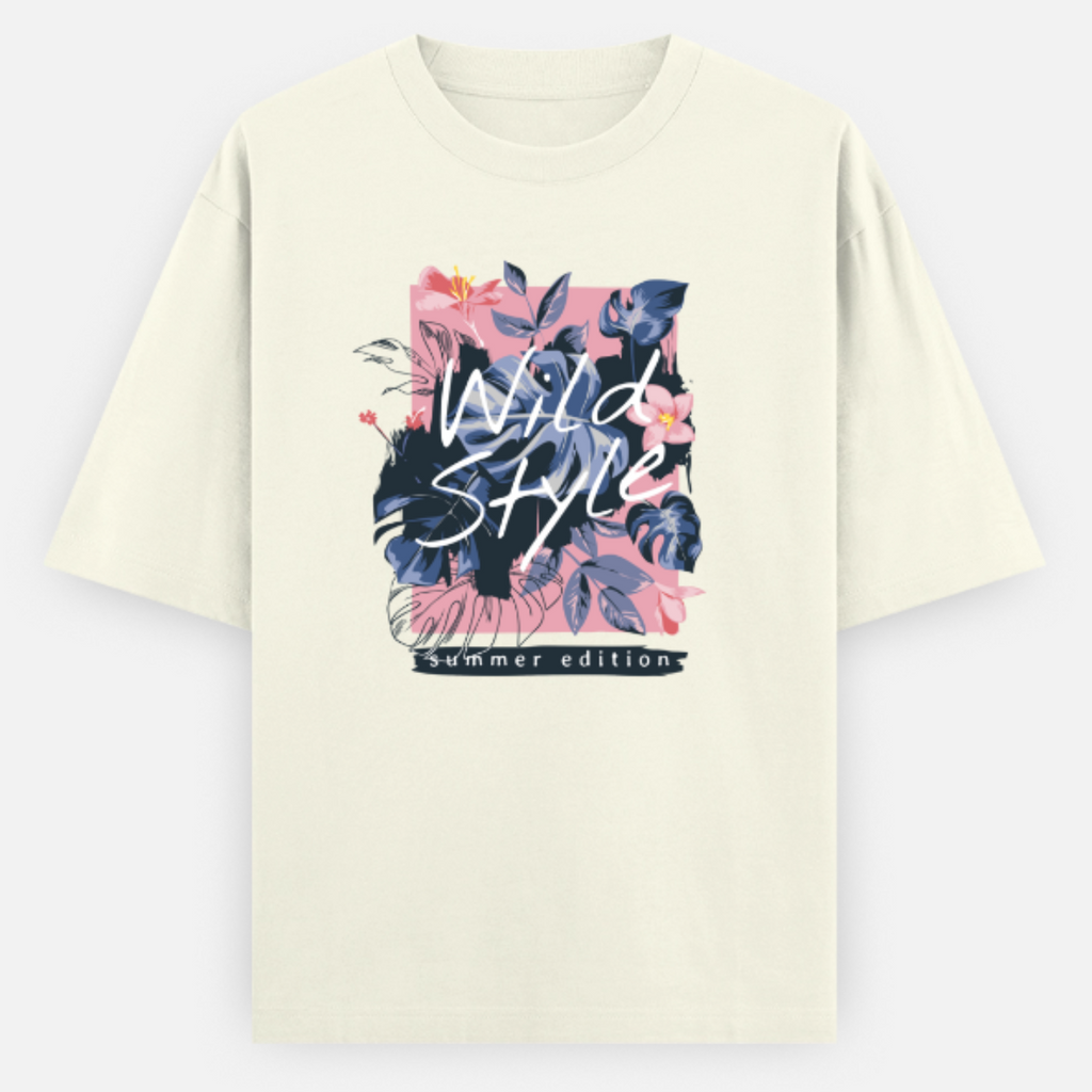 Unisex Oversize Wild Style Off-White Tshirt