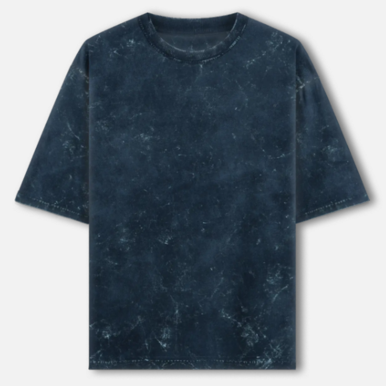 Unisex Acid Washed Oversize Blue Tshirt