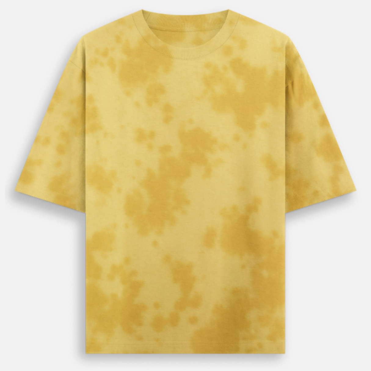 Unisex Tie Dye Oversize Yellow Tshirt