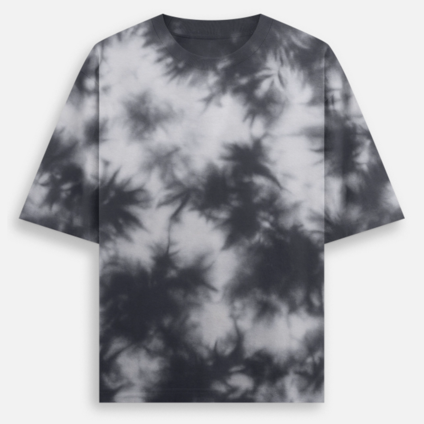 Unisex Tie Dye Oversize White & Black Tshirt