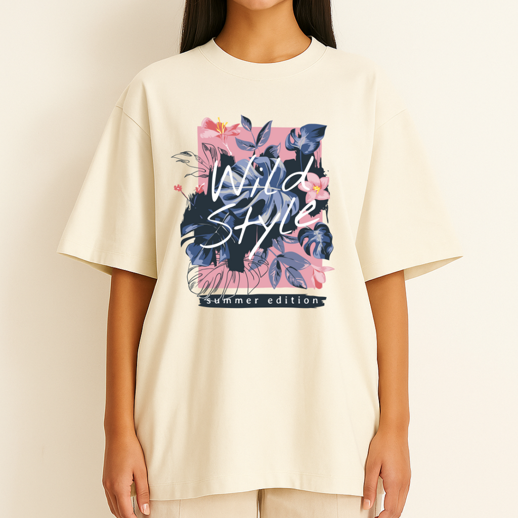 Unisex Oversize Wild Style Off-White Tshirt